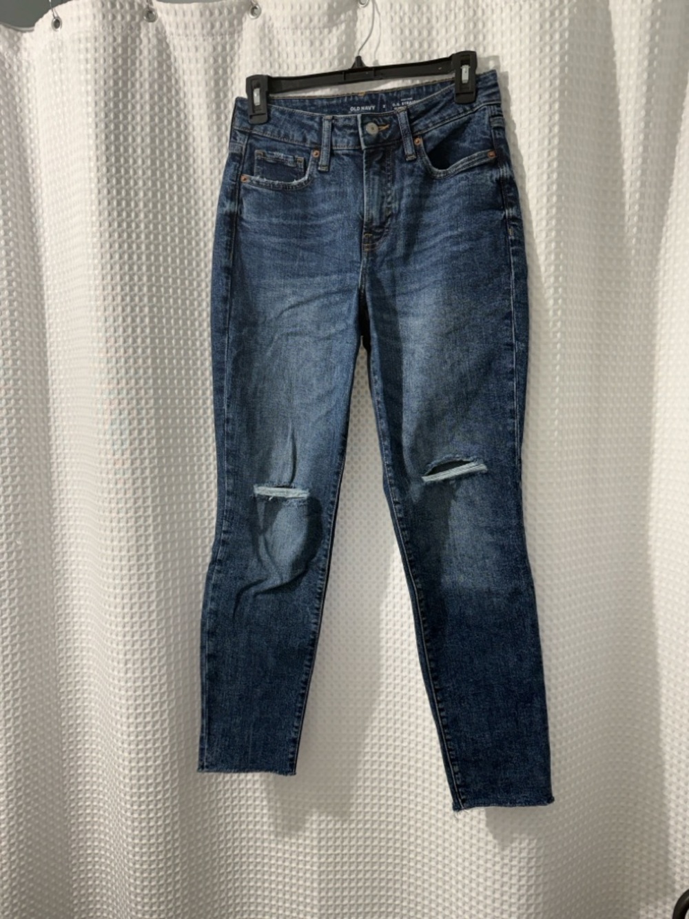 Old Navy Women’s High-Waisted O.G. Straight Ripped Cut-Off Jean Size 2 - Picture 2 of 7